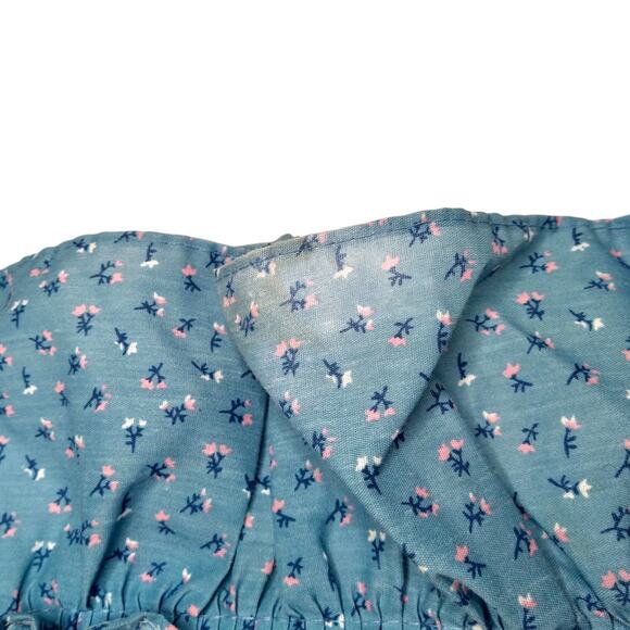 80's Vintage Cottage Core Standard Pillow Sham Quilted Floral with lace - Picture 4 of 5